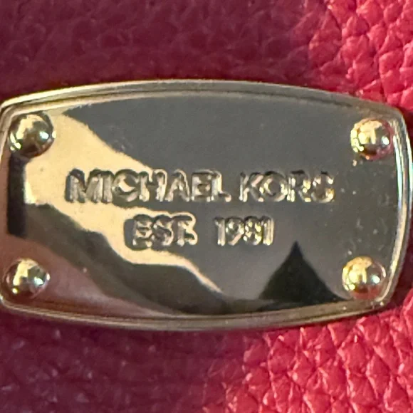 Michael Kors Red Leather Mini Backpack Handbag EUC - Picture 6 of 13